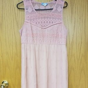 Pink lace dress